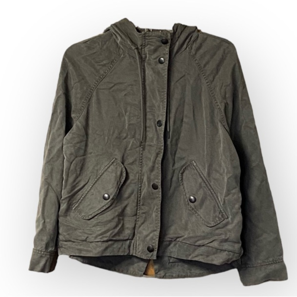 American Eagle Lightweight hoodie jacket SZ XS Olive Green